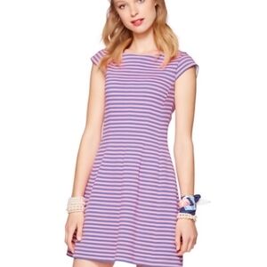 Lilly Pulitzer Blue and Pink Striped Briella A-Line Dress- Medium